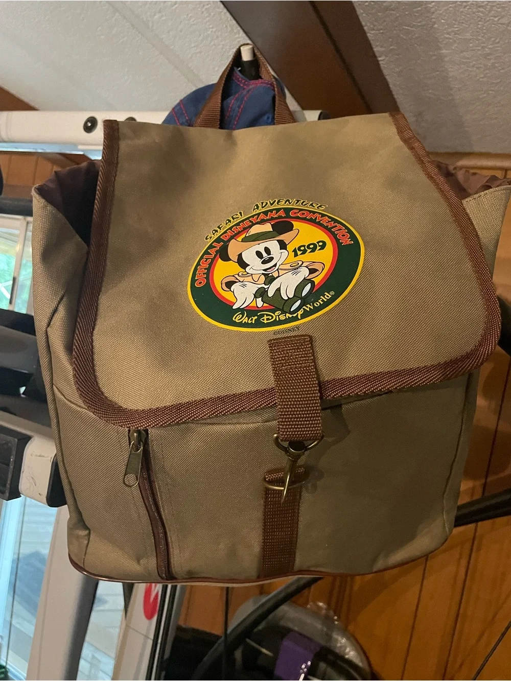 Disney 1999 Disneyana Convention Canvas Safari Adventure Mickey Backpack Bag